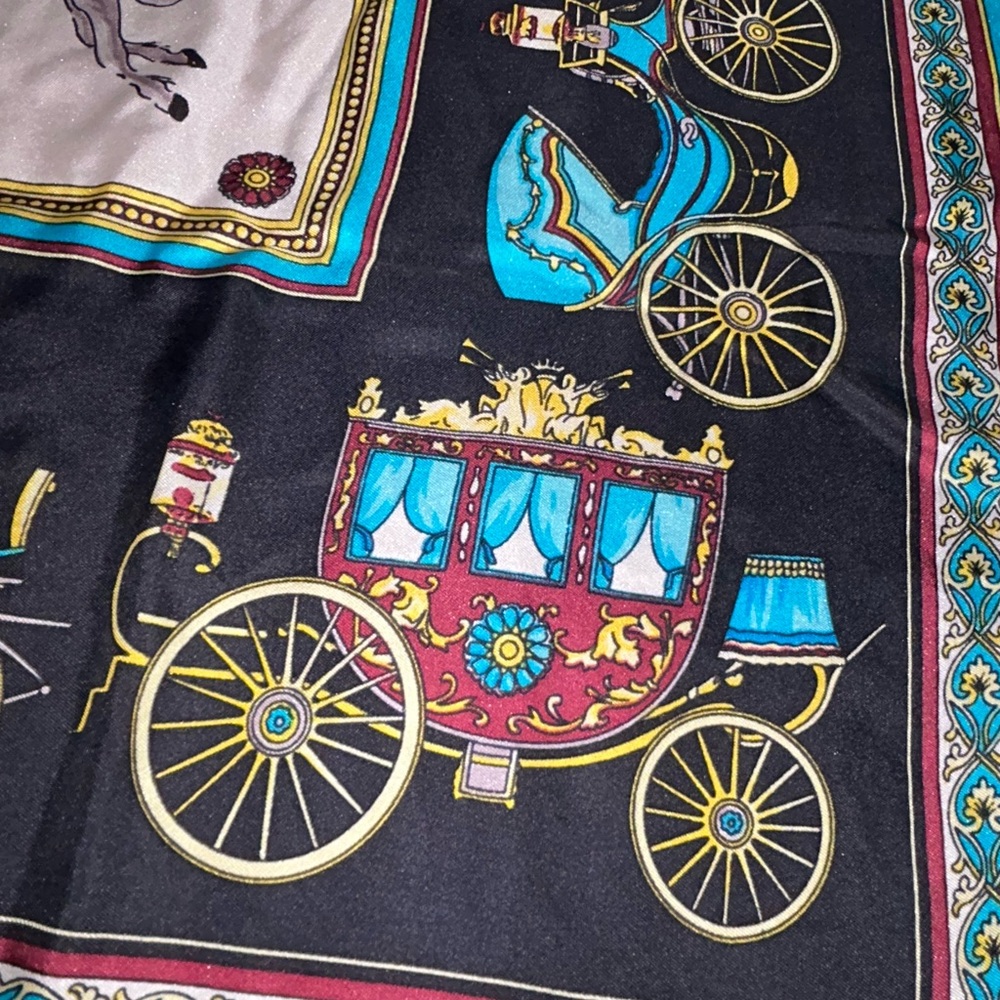 Hermès La Perriere Carré 90 Scarf 100% Silk Made In France - Picture 5 of 5